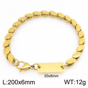 Stainless Steel Gold-plating Bracelet - KB214869-Z