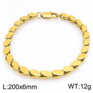 Stainless Steel Gold-plating Bracelet - KB214873-Z