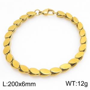 Stainless Steel Gold-plating Bracelet - KB214875-Z