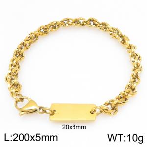 Stainless Steel Gold-plating Bracelet - KB214877-Z