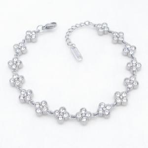 Stainless Steel Stone Bracelet - KB214950-AQ