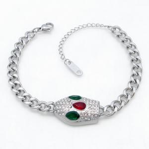 Stainless Steel Stone Bracelet - KB214958-AQ