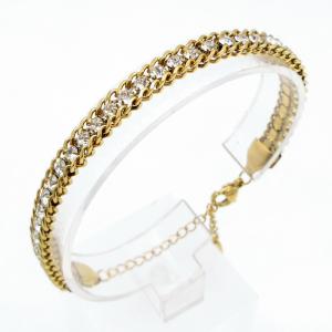 Stainless Steel Stone Bracelet - KB214961-AQ
