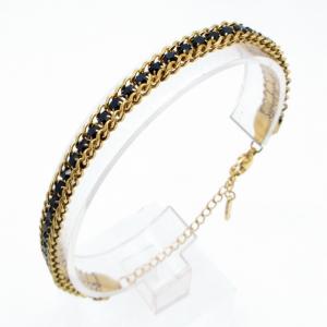 Stainless Steel Stone Bracelet - KB214963-AQ