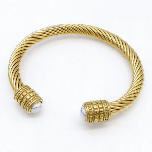 Stainless Steel Wire Bangle - KB215008-GSD