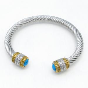 Stainless Steel Wire Bangle - KB215009-GSD