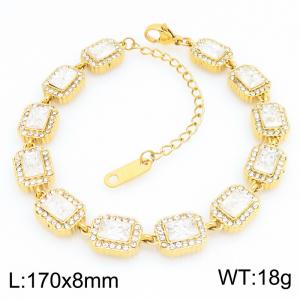 Stainless Steel Stone Bracelet - KB215159-KL