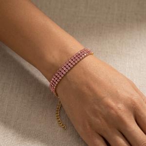 Stainless steel zircon bracelet - KB215255-Z-