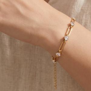 Stainless Steel Crystal Bracelet - KB215256-Z