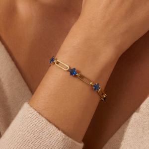 Stainless Steel Crystal Bracelet - KB215258-Z