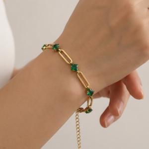 Stainless Steel Crystal Bracelet - KB215260-Z