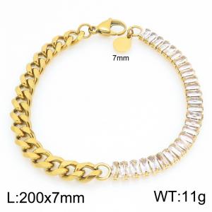 Stainless Steel Gold-plating Bracelet - KB215293-Z