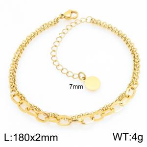 Stainless Steel Gold-plating Bracelet - KB215308-Z