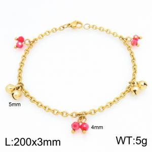 Stainless Steel Gold-plating Bracelet - KB215326-Z
