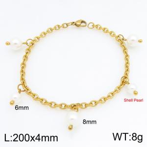 Stainless Steel Gold-plating Bracelet - KB215350-Z