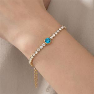 Stainless Steel Crystal Bracelet - KB215368-Z