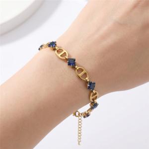 Stainless Steel Crystal Bracelet - KB215377-Z