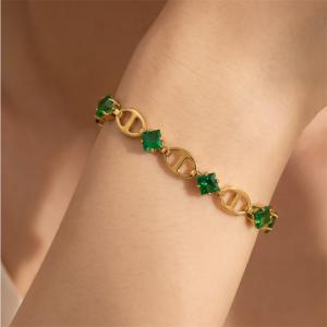 Stainless Steel Crystal Bracelet - KB215379-Z