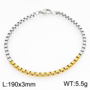 Stainless Steel Gold-plating Bracelet - KB215573-Z