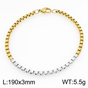 Stainless Steel Gold-plating Bracelet - KB215574-Z
