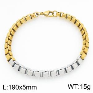 Stainless Steel Gold-plating Bracelet - KB215591-Z