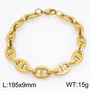 Stainless Steel Gold-plating Bracelet - KB215627-Z