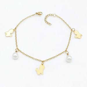 Stainless Steel Gold-plating Bracelet - KB215770-NJ