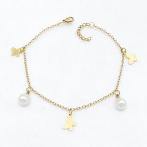 Stainless Steel Gold-plating Bracelet - KB215779-NJ