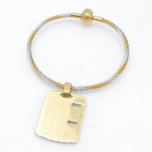 Stainless Steel Wire Bangle - KB215846-QY