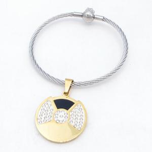 Stainless Steel Wire Bangle - KB215855-QY