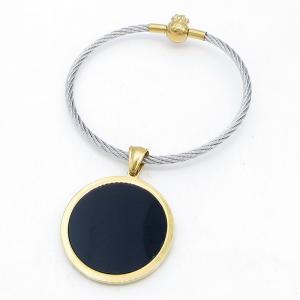 Stainless Steel Wire Bangle - KB215860-QY