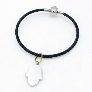 Stainless Steel Wire Bangle - KB215861-QY
