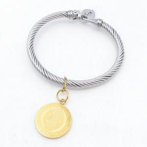 Stainless Steel Wire Bangle - KB215866-QY