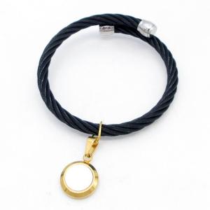 Stainless Steel Wire Bangle - KB215868-QY