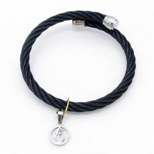 Stainless Steel Wire Bangle - KB215875-QY