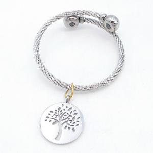 Stainless Steel Wire Bangle - KB215876-QY