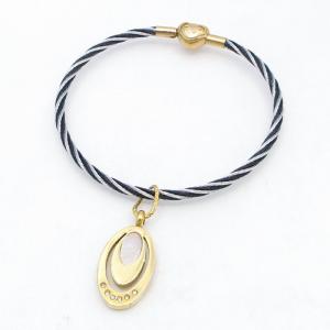 Stainless Steel Wire Bangle - KB215877-QY