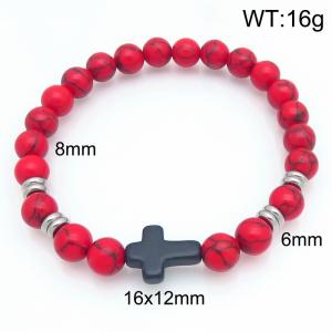 Cross Beaded Bracelet - KB215902-Z