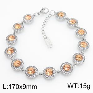Stainless Steel Stone Bracelet - KB215953-KL