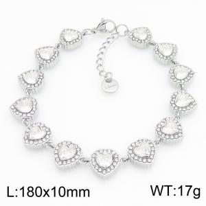 Stainless Steel Stone Bracelet - KB215957-KL