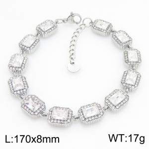 Stainless Steel Stone Bracelet - KB215958-KL
