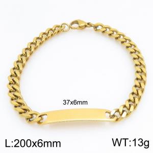 Stainless Steel Gold-plating Bracelet - KB216145-Z