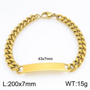 Stainless Steel Gold-plating Bracelet - KB216147-Z