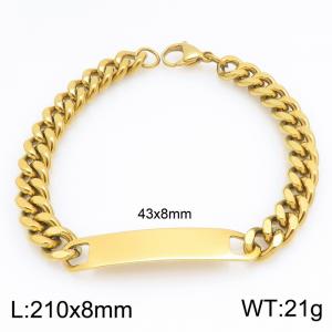 Stainless Steel Gold-plating Bracelet - KB216149-Z