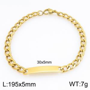 Stainless Steel Gold-plating Bracelet - KB216151-Z