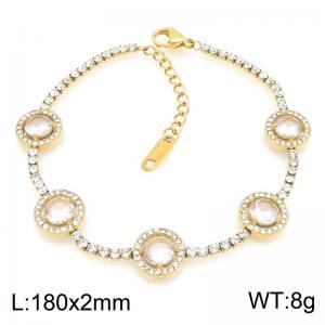 Stainless Steel Stone Bracelet - KB216475-HR