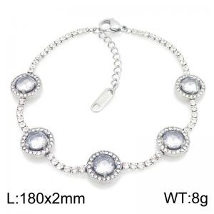 Stainless Steel Stone Bracelet - KB216476-HR