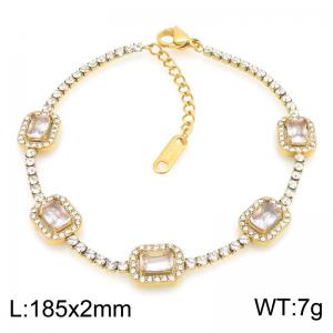 Stainless Steel Stone Bracelet - KB216477-HR
