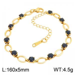 Stainless Steel Stone Bracelet - KB216676-SP