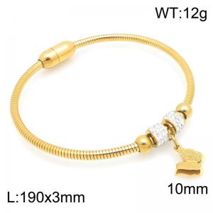 Stainless Steel Stone Bracelet - KB216699-TSC
